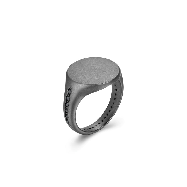 ETHOS "Black Ice" Black Sapphires Ring