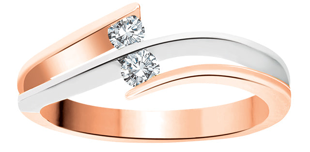 10 Karat Diamond Contemporary Ring, 0.081 TDW