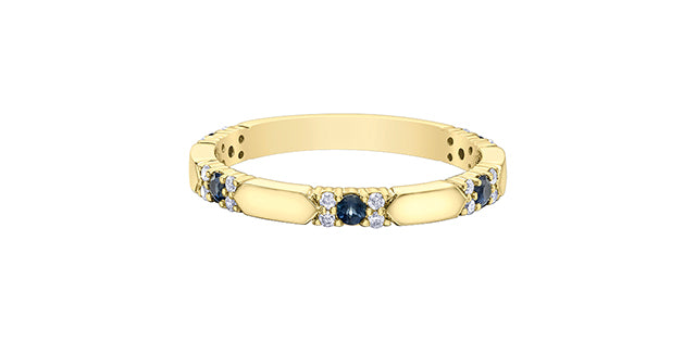 10 Karat Sapphire & Diamond Band