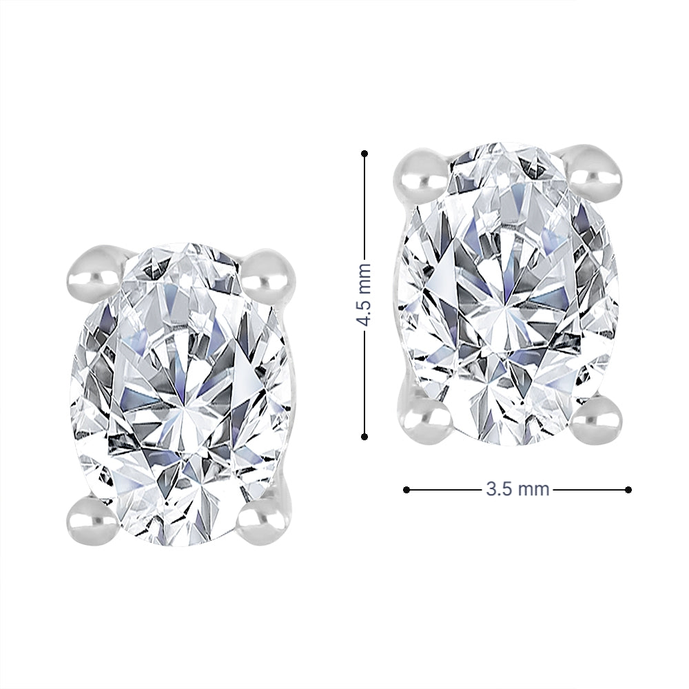 10k white gold stud earrings f