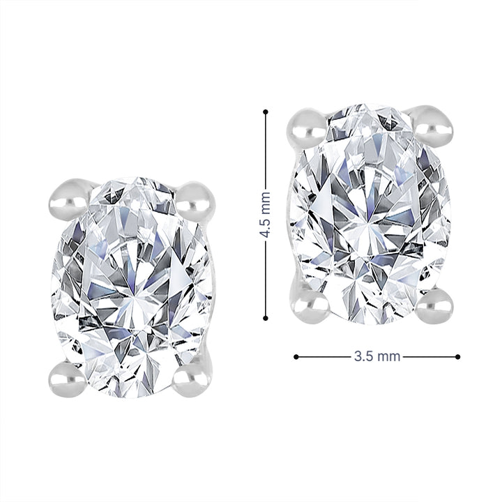 10k white gold stud earrings f