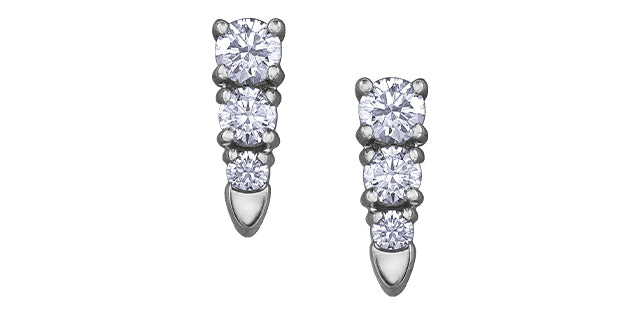 14K Icicle Diamond Earrings 0.32TDW