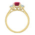 10K Lab-Grown Diamond & Ruby Ring