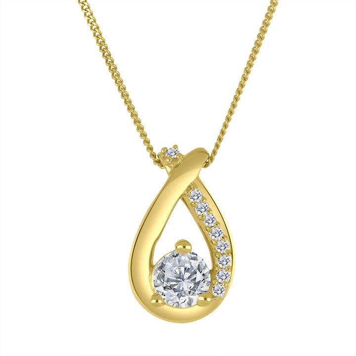10k yellow gold drop pendant f