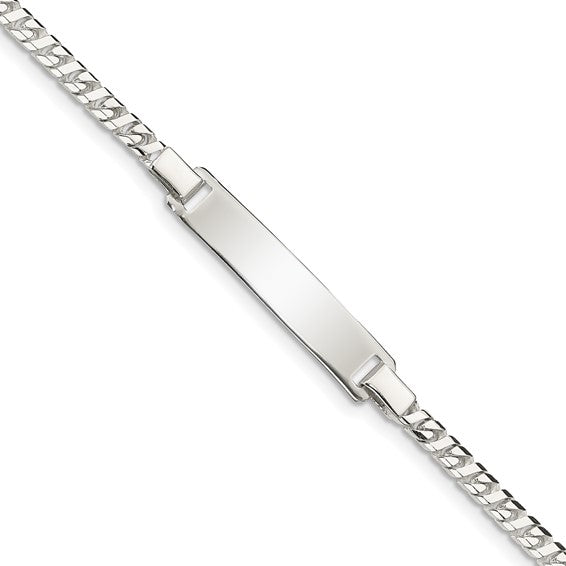 Sterling Silver ID Link Bracelet, 5.5 "
