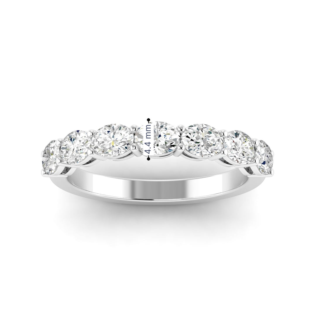 Everlee 14K Lab-Grown Ovel Diamond Band, 1.15 TDW