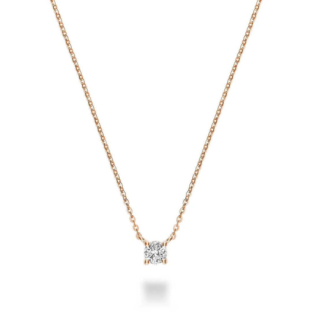 10k Solitaire Diamond Necklace, 0.07tdw