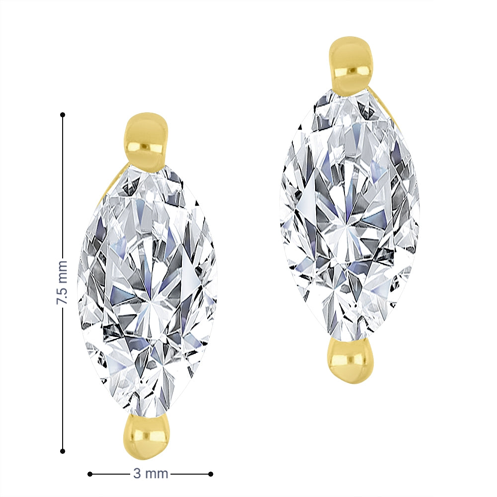 10k yellow gold stud earrings