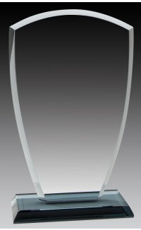 Engraveable Glass Trophy, curv