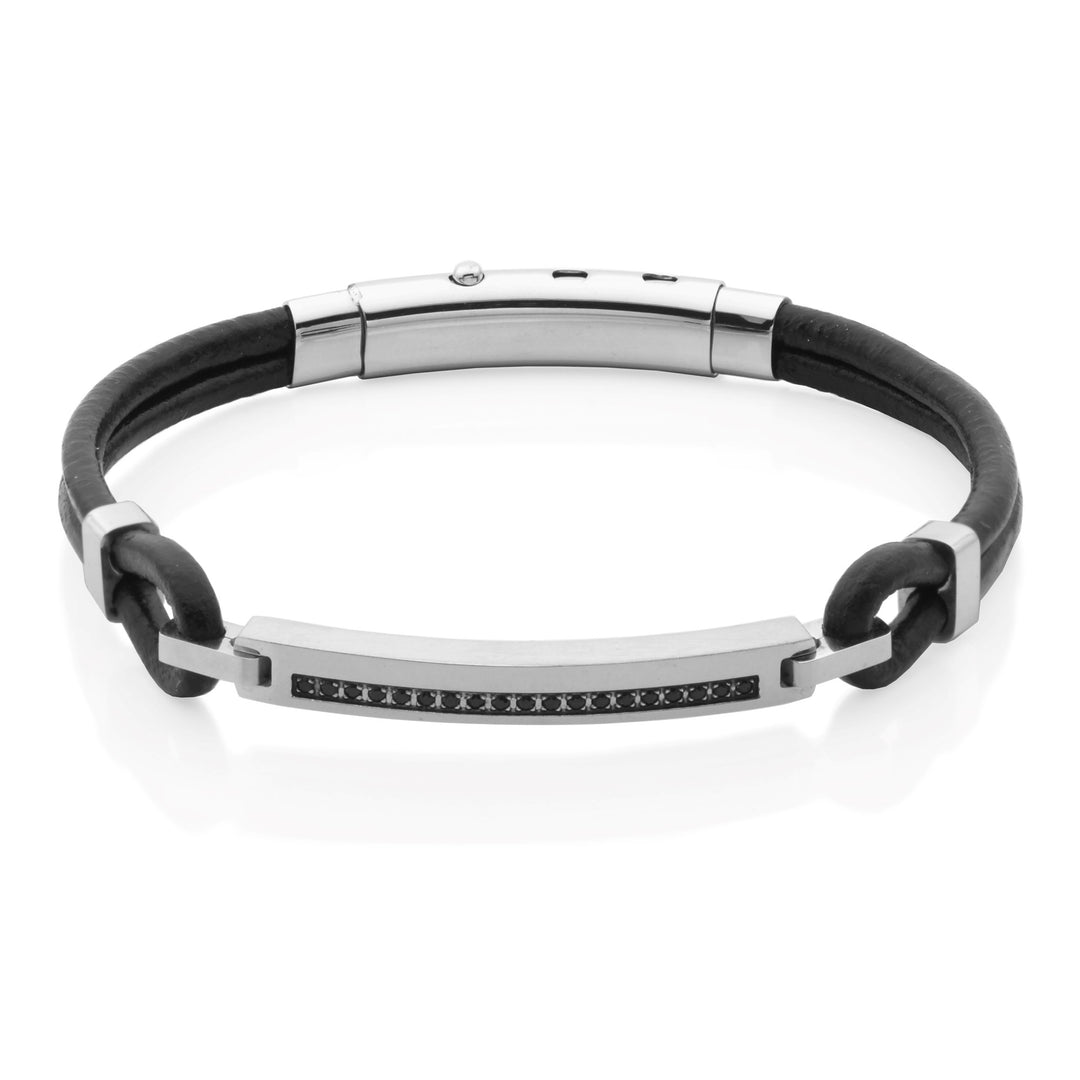 STEELX ID Leather Bracelet