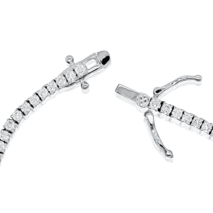 Lab-Grown Silver Tennis Bracelet, 2.00TDW