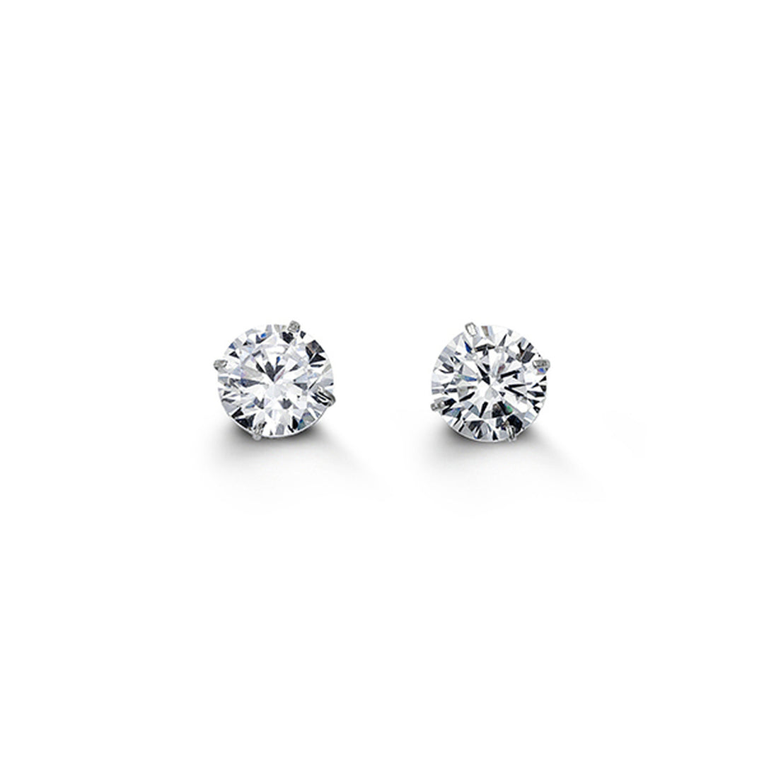 14K 6MM CZ Stud Earrings