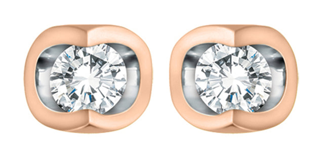 Forever Jewellery 10K Solitaire Diamond Earrings