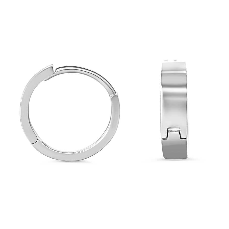 10K Polished Huggie Hoops