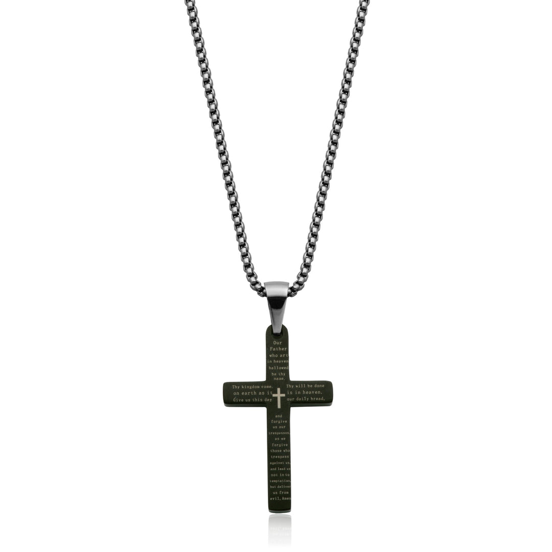 STEELX The Lord's Prayer Cross Pendant