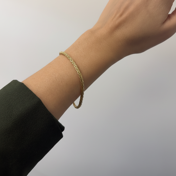 10k yellow gold 3.2mm semi sol