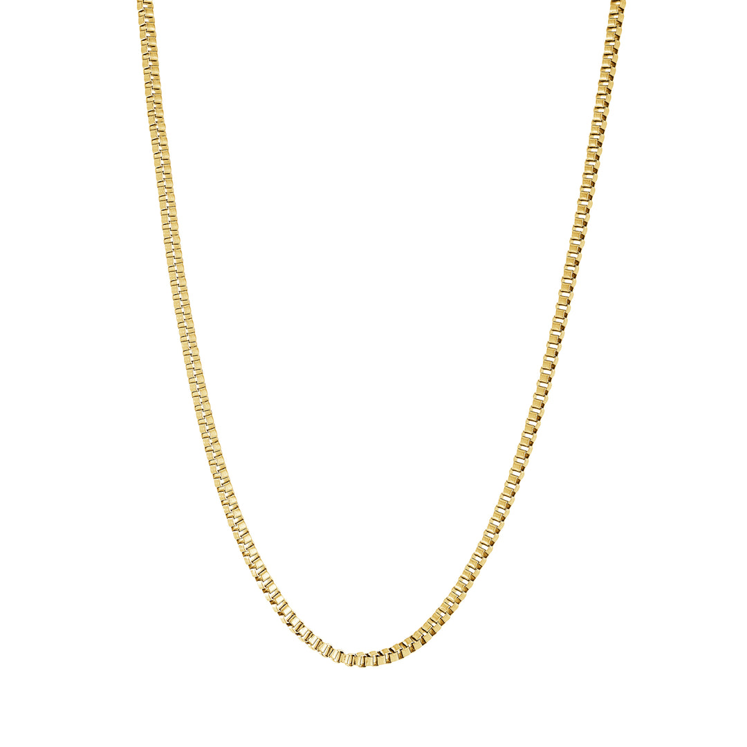 Italgem Gold IP Plated Square Box Link Chain.