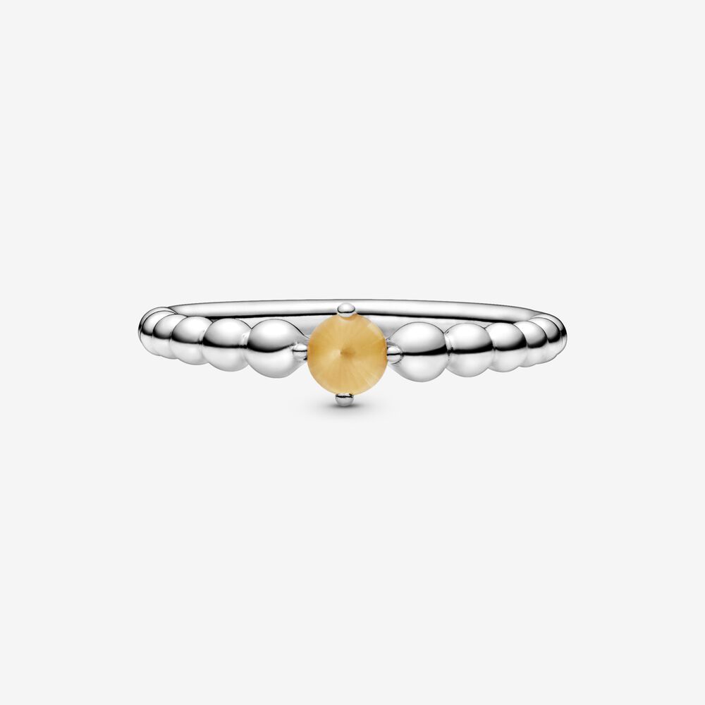 FINAL SALE - Pandora Birthstone November Honey Beaded Ring