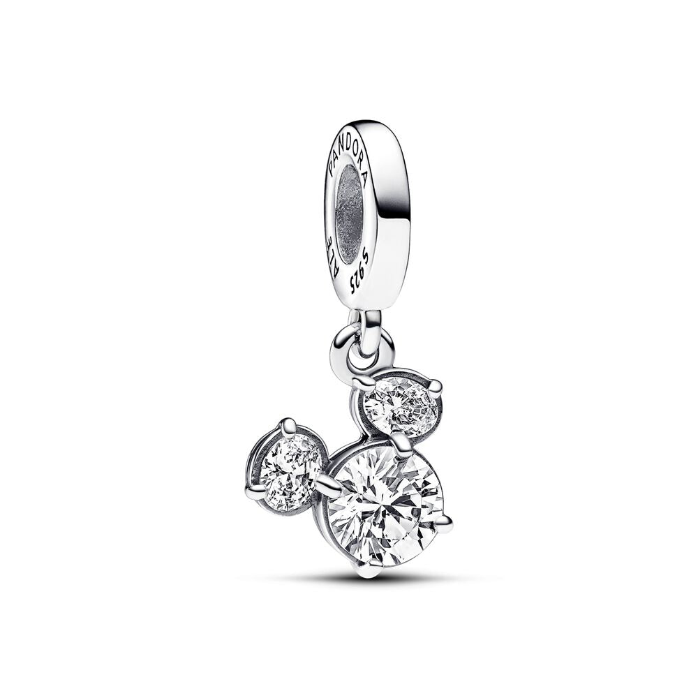 Pandora Disney Mickey Mouse Sparkling Head Silhouette Dangle Charm