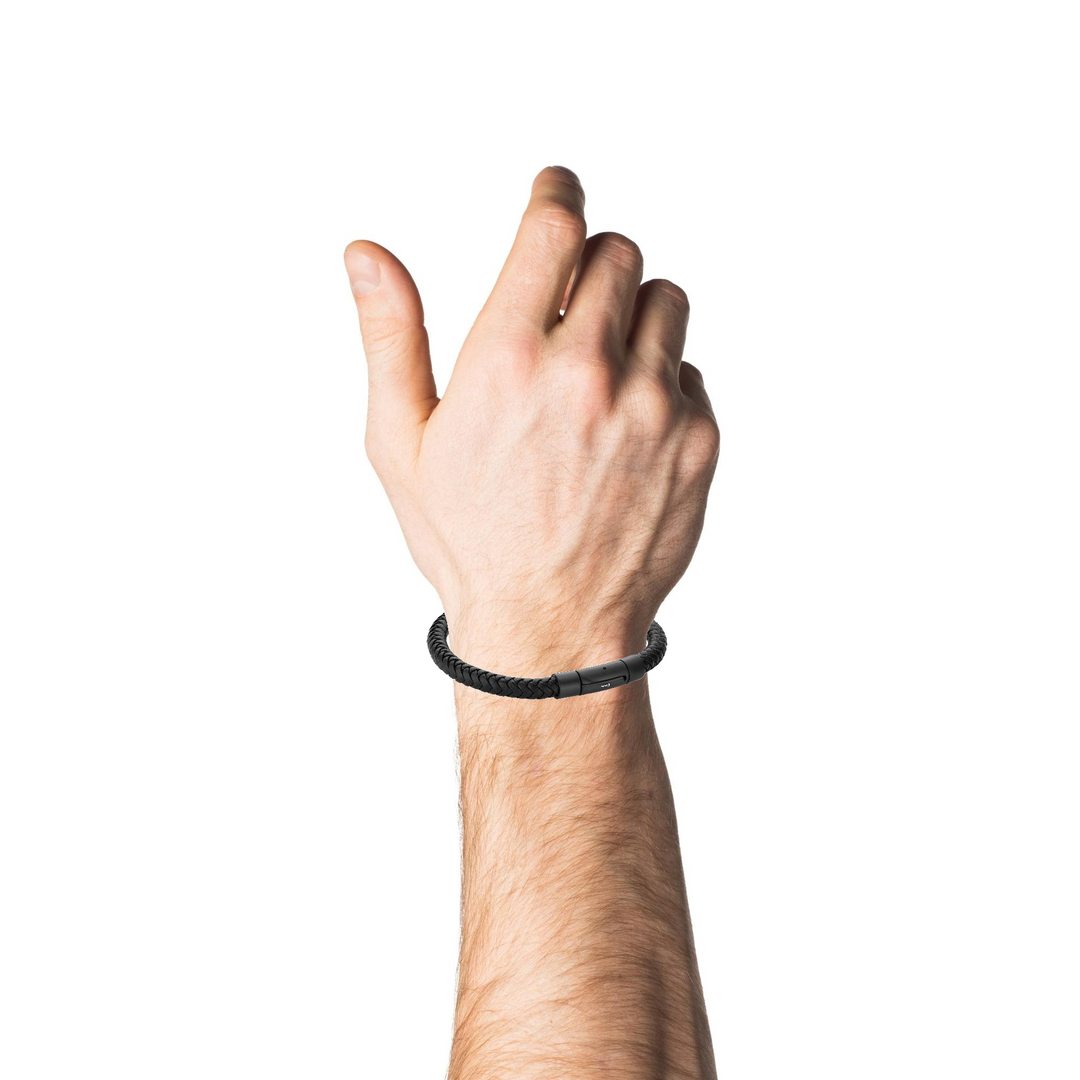 Italgem Leather & Steel Bracelet