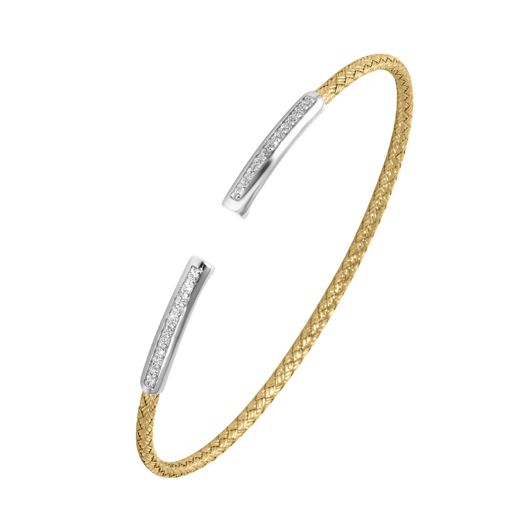 Charles Garnier Two Tone Cuff Bracelet