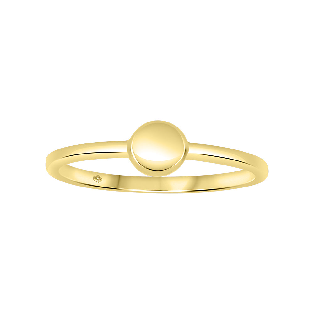 10k yellow gold mini signet ri