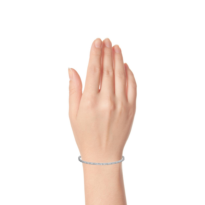 Sterling Silver Tennis Link Bracelet, 6.75 "