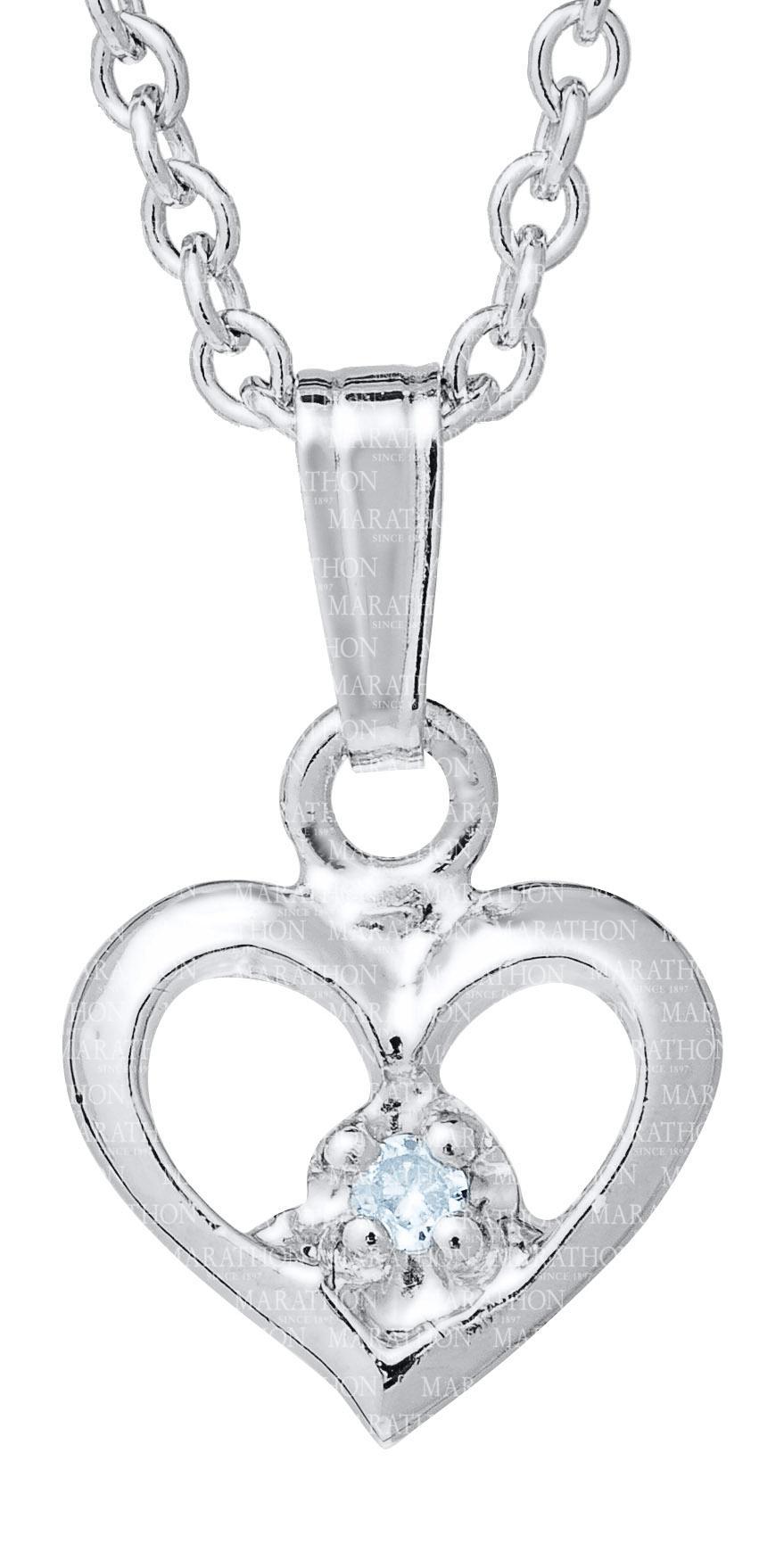 Kiddie Kraft Kid's Heart Pendant with Diamond