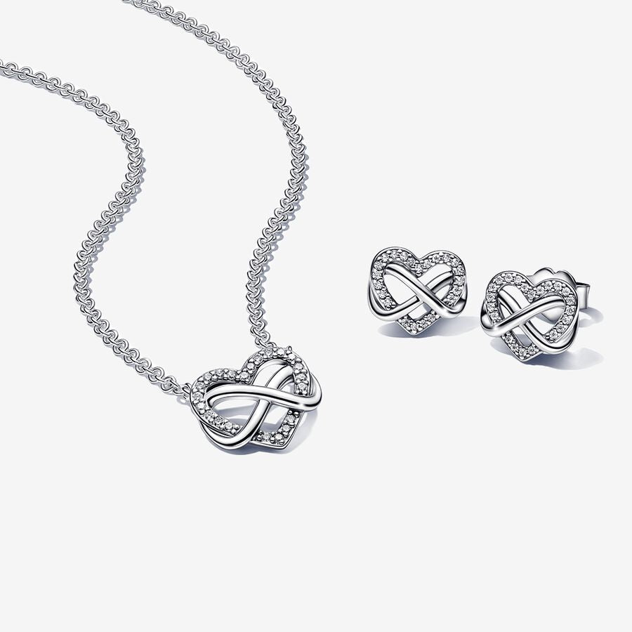 Sparkling Infinity Heart Jewelry Gift Set