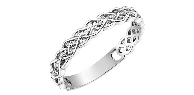 Chi Chi 10K Three Strand Diamond Ring