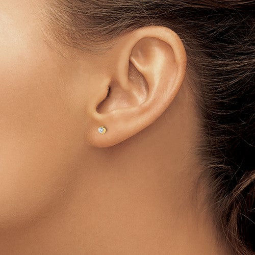 14k CZ Stud