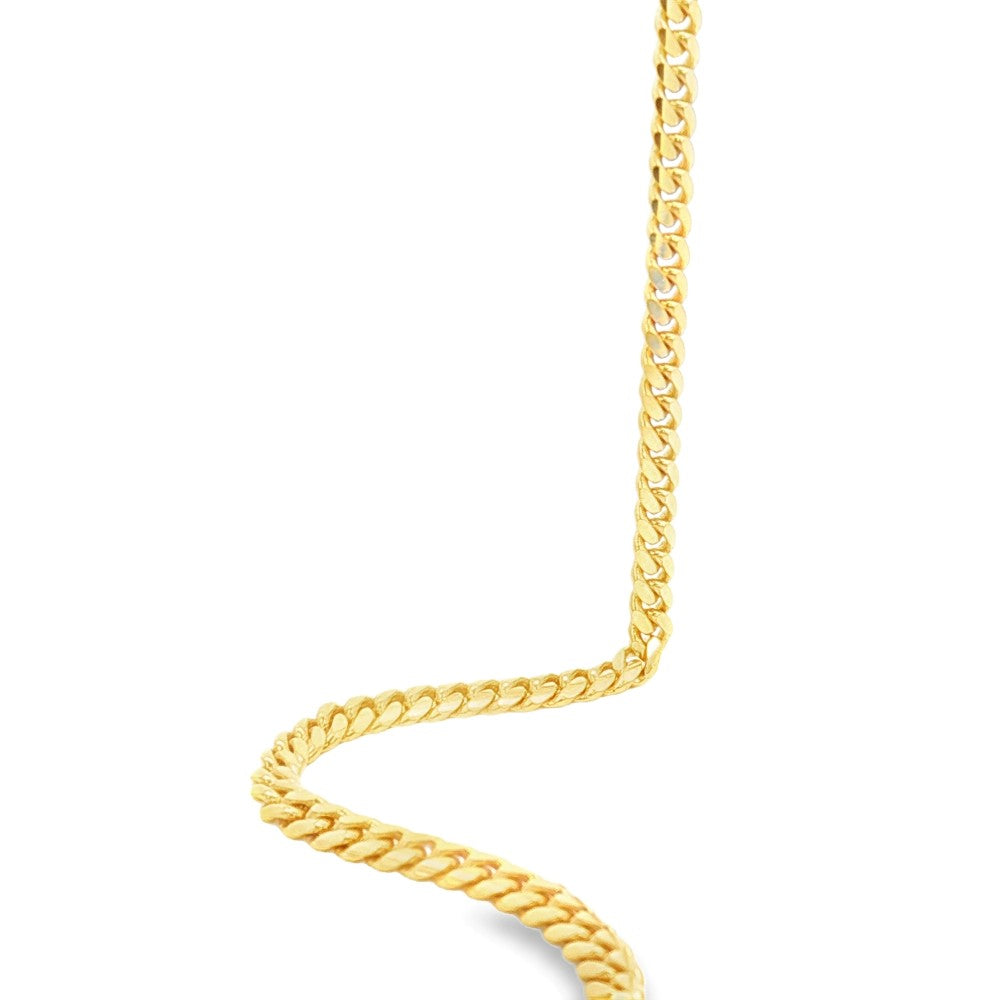 10k yellow gold 4mm solid cuba