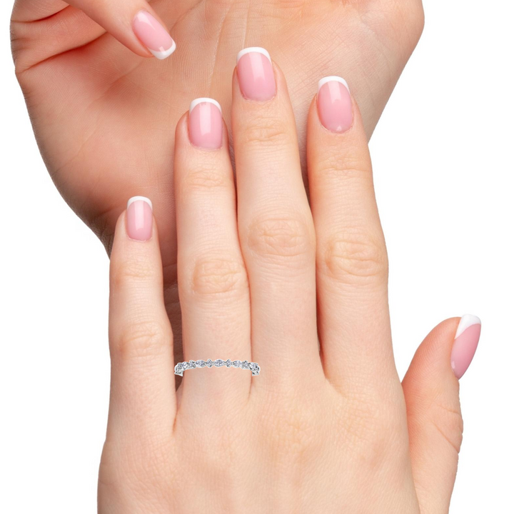 14 Karat Semi Eternity Band, 0.23TDW