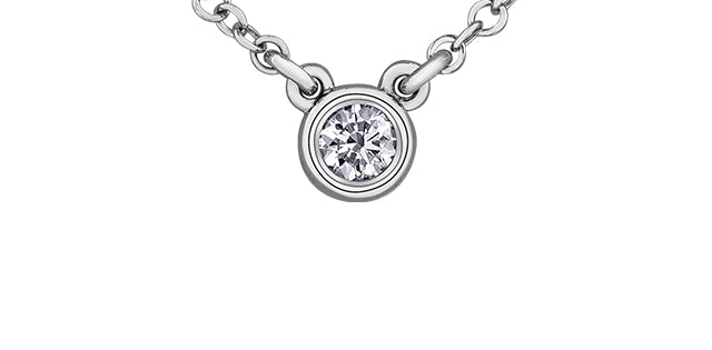 14 Karat 0.102TDW Diamond Necklace, 18"