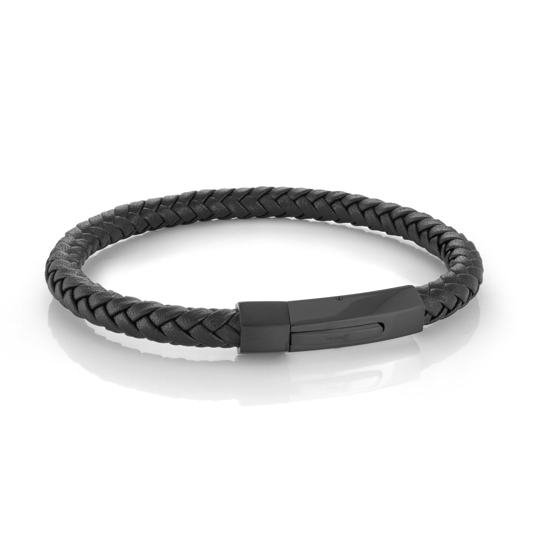 Italgem Leather & Steel Bracelet