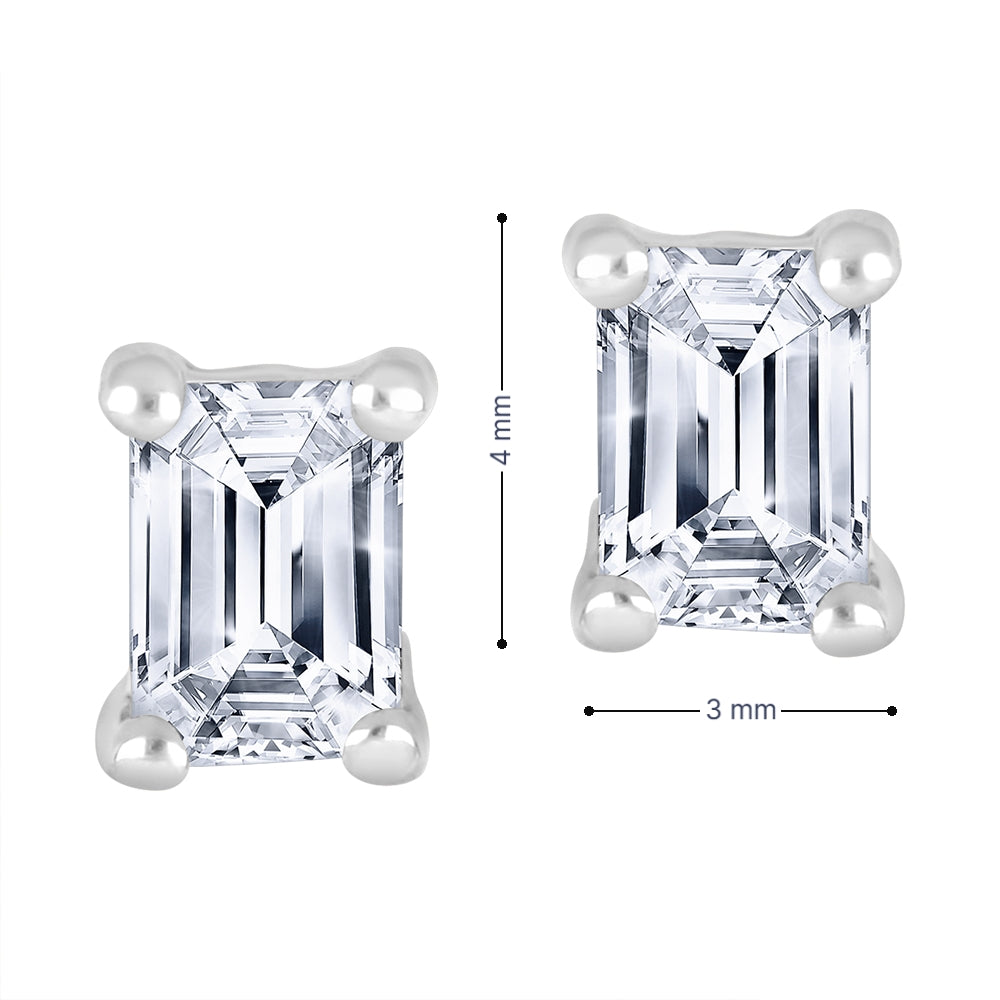 10k white gold stud earrings f