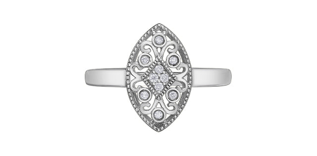 10k white gold diamond marquis