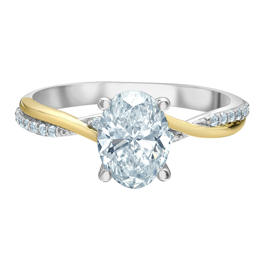 14k yellow gold  Lab Grown Dia