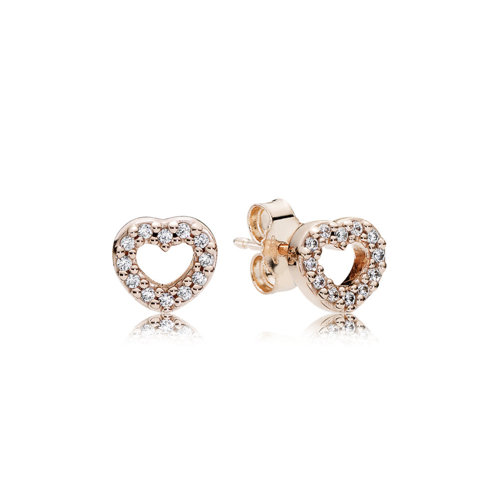 Pandora Open Heart Stud Earrings