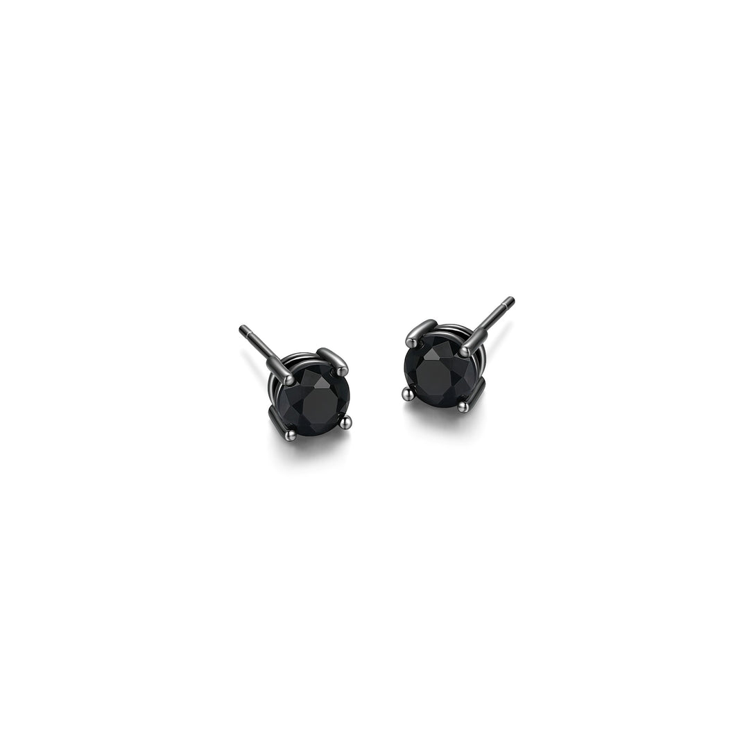 ETHOS "Basic" Silver Black Sapphire Earrings.