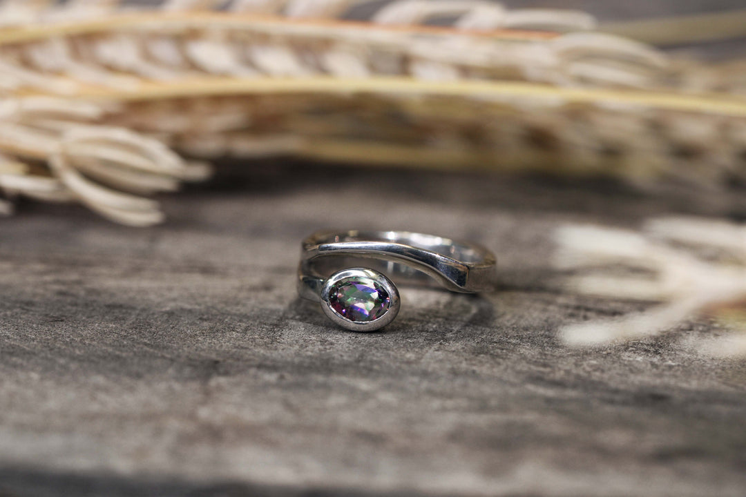 Mystic Topaz Silver Ring