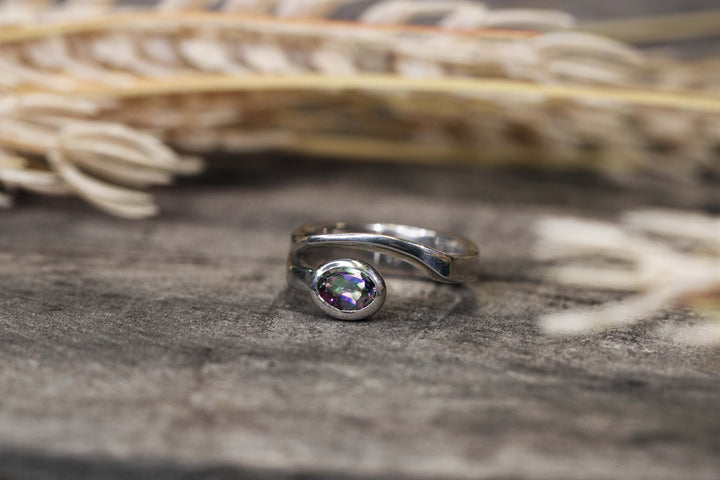 Mystic Topaz Silver Ring