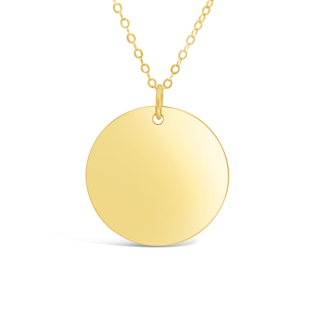 10K Disc Pendant, 17mm