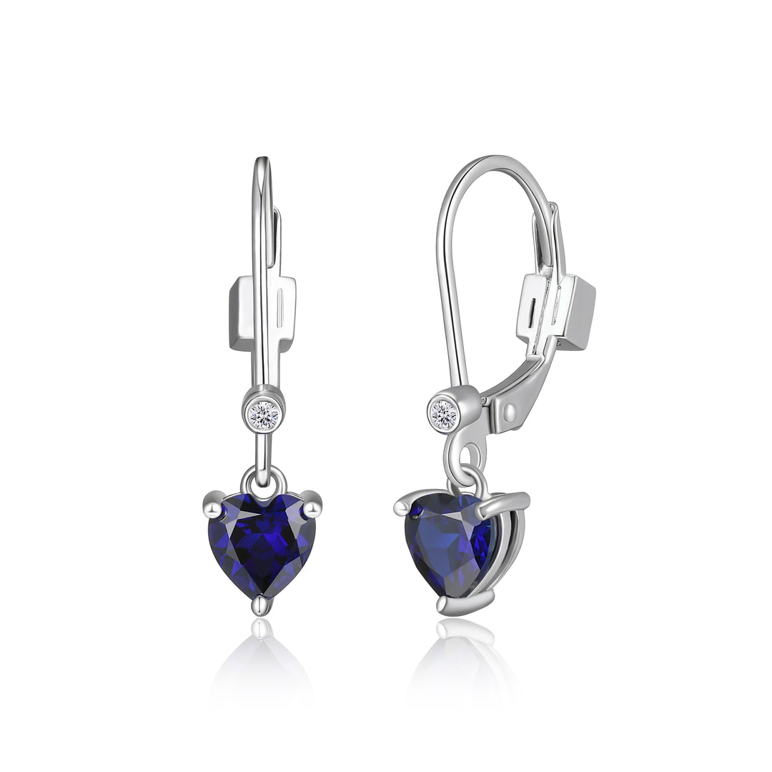 ELLE "Blue Star" Dangle Sapphire Earrings