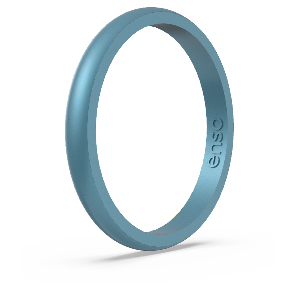 ENSO Silicone Ring- Blue Topaz SZ 6