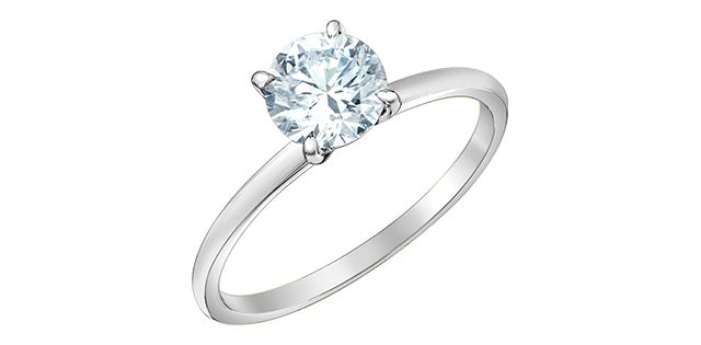 14K Lab-Grown Round Diamond Solitaire Engagement Ring, 0.70 TDW