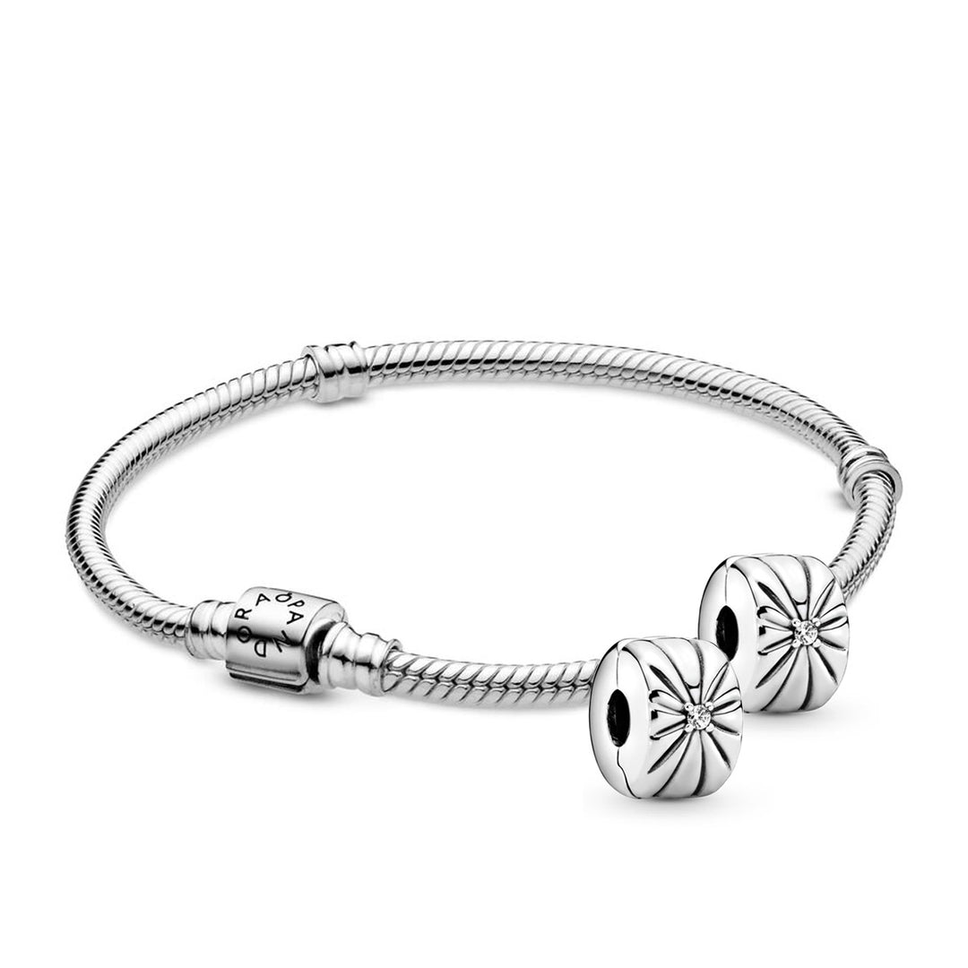 Pandora Sterling Silver Moments Iconic Bracelet Gift Set; size 20 cm/ 7.9 inch ( includes $50 credit towards a charm)