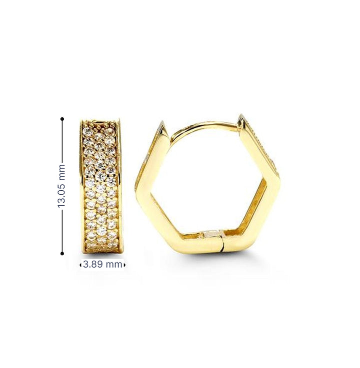Bella 10k yellow gold huggie s