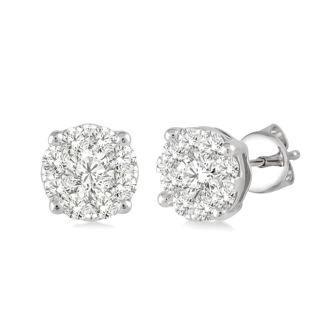 14KW Diamond Stud Earrings 0.50TDW