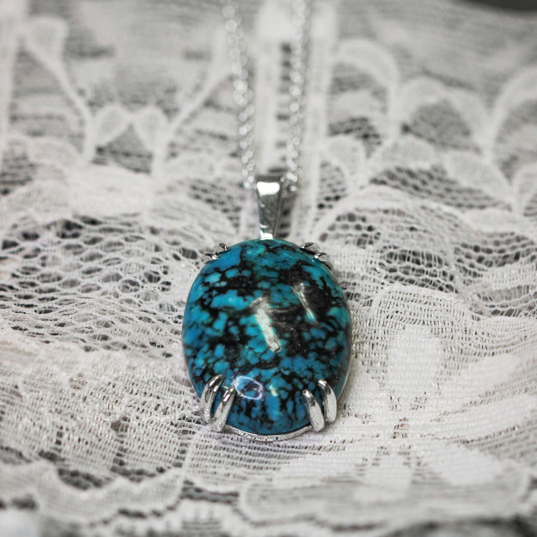 One of a Kind Turquoise Silver Pendant